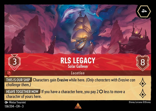 (136) Lorcana Into the Inklands Single: RLS Legacy - Solar Galleon (V.1)  Rare