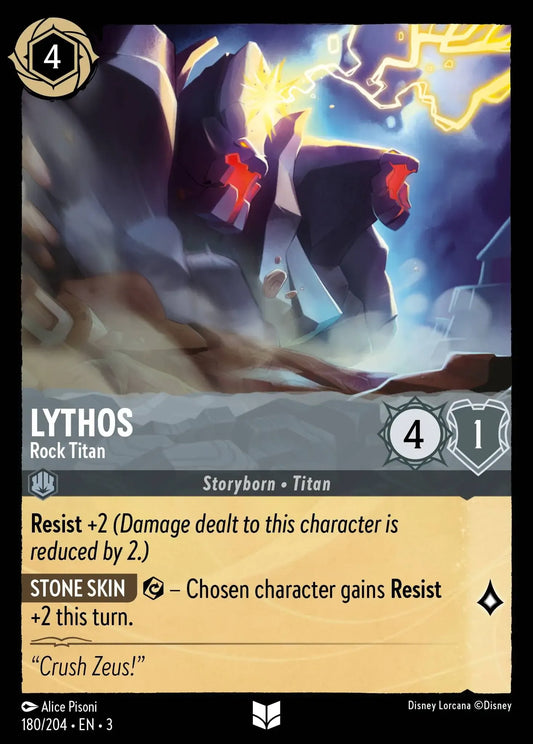 (180) Lorcana Into the Inklands Single: Lythos - Rock Titan  Uncommon