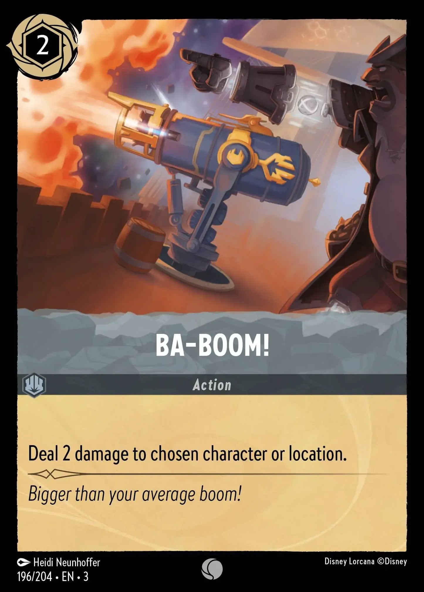 (196) Lorcana Into the Inklands Single: Ba-Boom!  Common