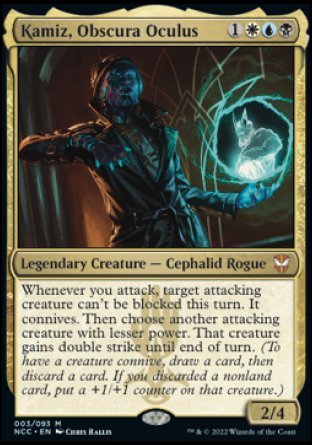 (003) Magic The Gathering Commander: Streets of New Capenna Single: Kamiz, Obscura Oculus Holo Mythic