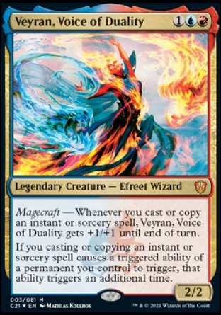(003) Magic The Gathering Commander: Strixhaven Single: Veyran, Voice of Duality Holo Mythic