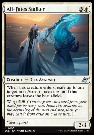 (003) Magic The Gathering Edge of Eternities Single: All-Fates Stalker Holo Uncommon