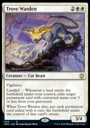(003) Magic The Gathering Commander: Zendikar Rising Single: Trove Warden  Rare