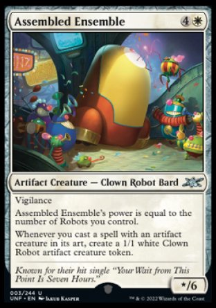 (003) Magic The Gathering Unfinity Single: Assembled Ensemble Holo Uncommon