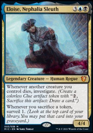 (003) Magic The Gathering Commander: Innistrad: Midnight Hunt Single: Eloise, Nephalia Sleuth (V.1) Holo Mythic
