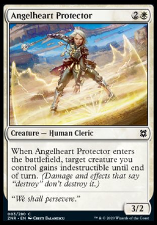 (003/280) Magic The Gathering Zendikar Rising Single: Angelheart Protector Holo Common