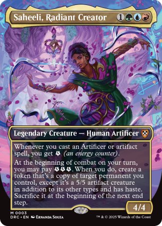 (003) Magic The Gathering Commander: Aetherdrift Single: Saheeli, Radiant Creator Holo Mythic