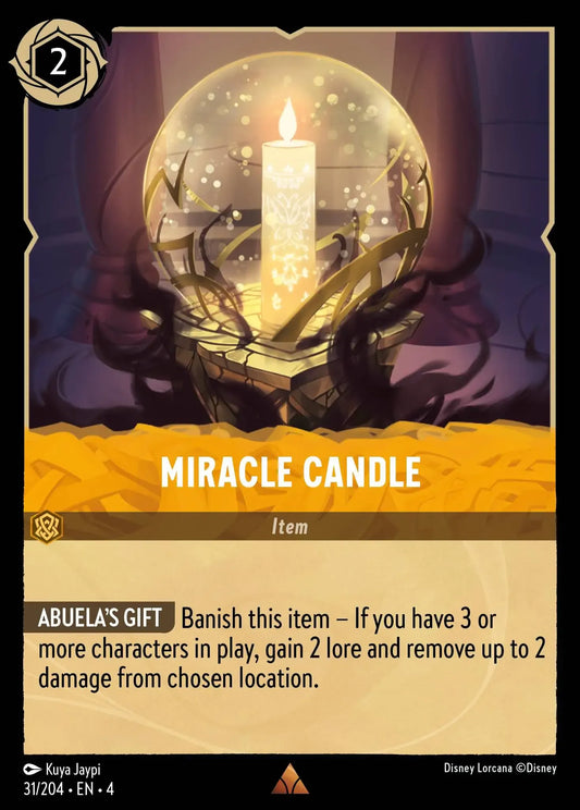 (031) Lorcana Ursula's Return Single: Miracle Candle  Holo Rare