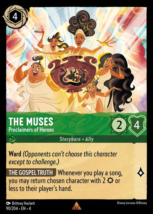 (090) Lorcana Ursula's Return Single: The Muses - Proclaimers of Heroes  Holo Rare