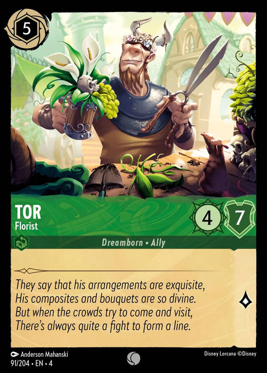 (091) Lorcana Ursula's Return Single: Tor - Florist  Holo Common