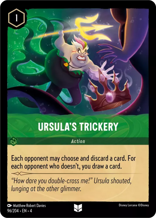 (096) Lorcana Ursula's Return Single: Ursula's Trickery  Holo Uncommon