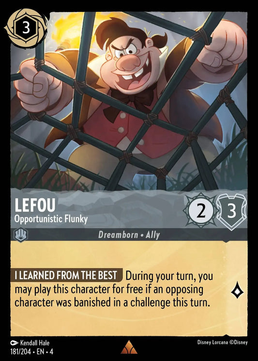 (181) Lorcana Ursula's Return Single: LeFou - Opportunistic Flunky  Holo Rare