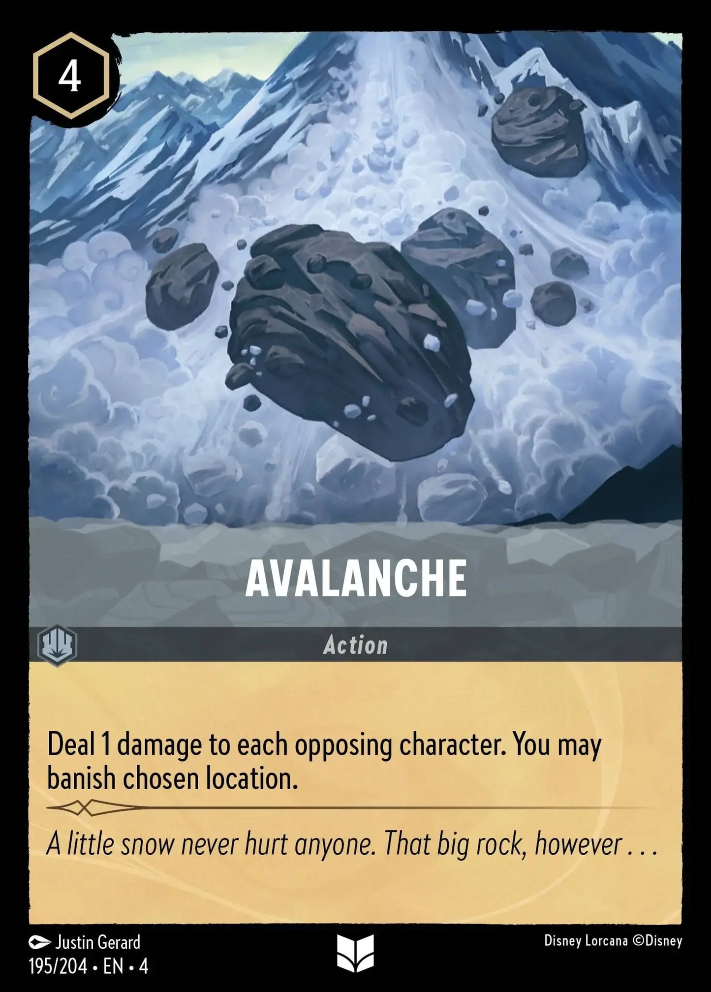 (195) Lorcana Ursula's Return Single: Avalanche  Holo Uncommon