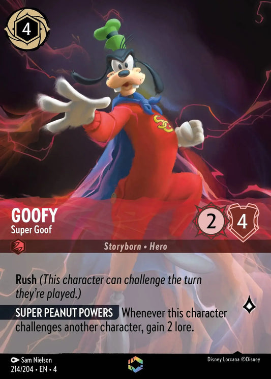(214) Lorcana Ursula's Return Single: Goofy - Super Goof (V.2)  Enchanted