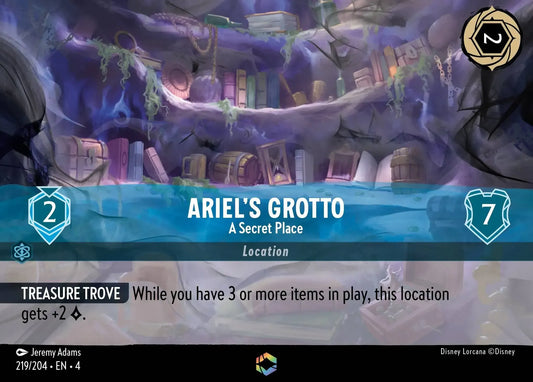 (219) Lorcana Ursula's Return Single: Ariel's Grotto - A Secret Place (V.2)  Enchanted