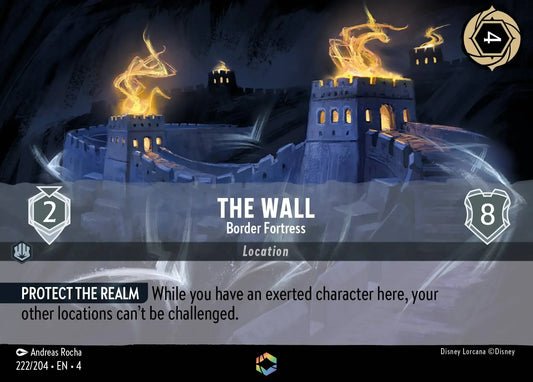 (222) Lorcana Ursula's Return Single: The Wall - Border Fortress (V.2)  Enchanted