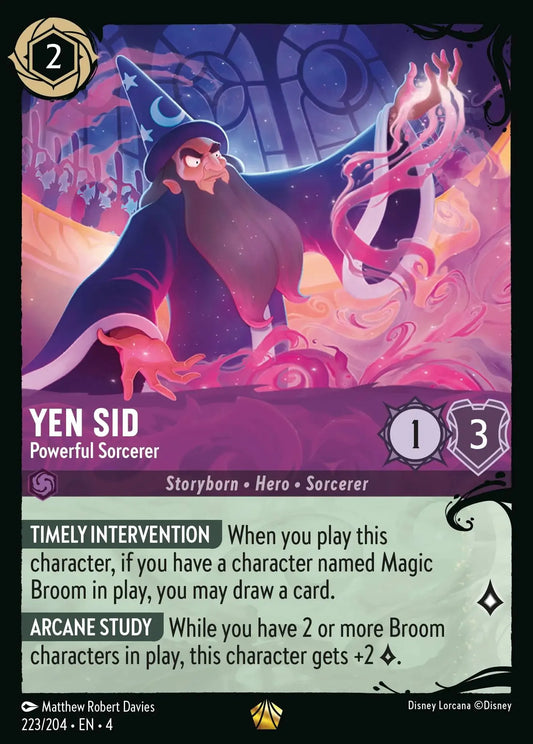 (223) Lorcana Ursula's Return Single: Yen Sid - Powerful Sorcerer (V.3)  Holo Legendary