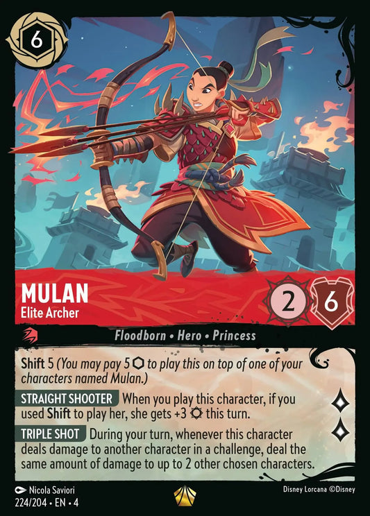 (224) Lorcana Ursula's Return Single: Mulan - Elite Archer (V.2)  Legendary