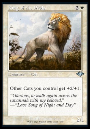 (004) Magic The Gathering Modern Horizons: Retro Frame Cards Single: King of the Pride (V.1) Holo Uncommon