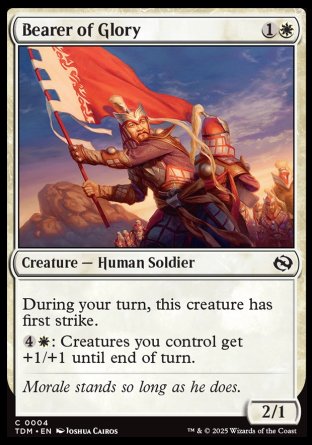 (004) Magic The Gathering Tarkir: Dragonstorm Single: Bearer of Glory  Common
