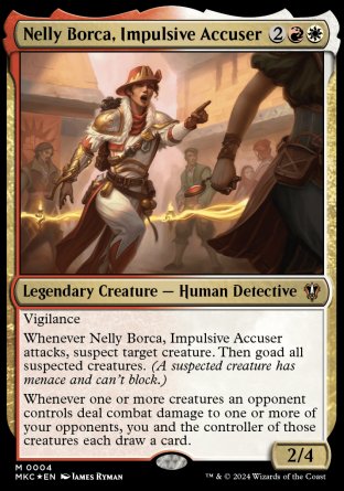 (004) Magic The Gathering Commander: Murders at Karlov Manor Single: Nelly Borca, Impulsive Accuser Holo Mythic