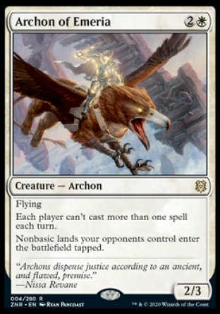 (004/280) Magic The Gathering Zendikar Rising Single: Archon of Emeria  Rare