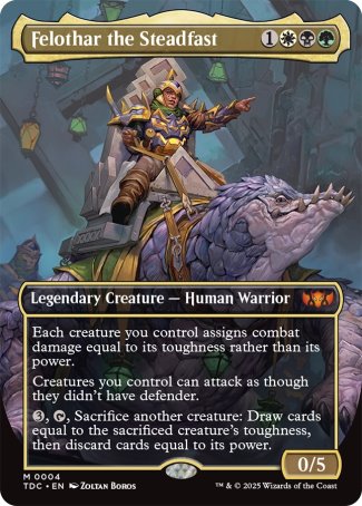 (004) Magic The Gathering Commander: Tarkir: Dragonstorm Single: Felothar the Steadfast Holo Mythic