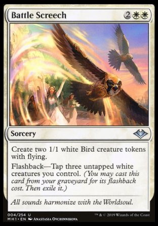 (004/254) Magic The Gathering Modern Horizons Single: Battle Screech  Uncommon