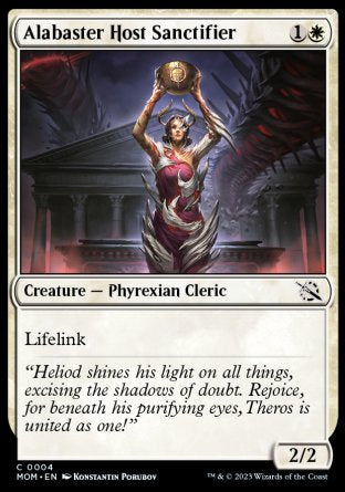 (004) Magic The Gathering March of the Machine Single: Alabaster Host Sanctifier Holo Common