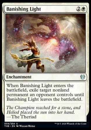(004/254) Magic The Gathering Theros Beyond Death Single: Banishing Light Holo Uncommon
