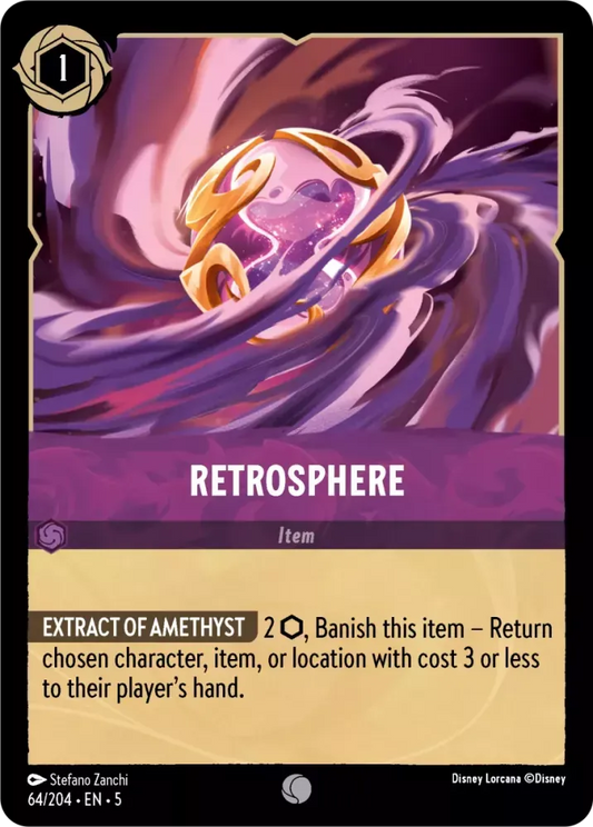 (064) Lorcana Shimmering Skies Single: Retrosphere Holo Common