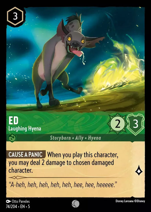 (074) Lorcana Shimmering Skies Single: Ed - Laughing Hyena Holo Common