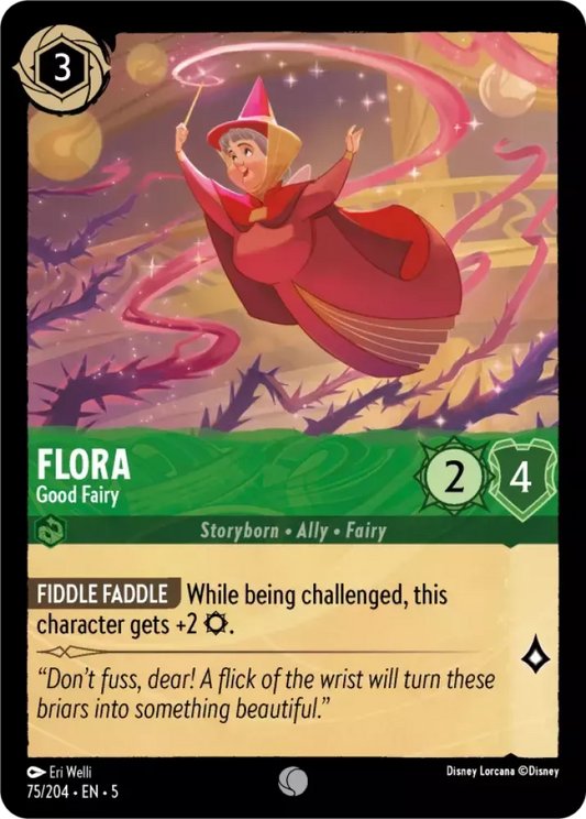 (075) Lorcana Shimmering Skies Single: Flora - Good Fairy  Common