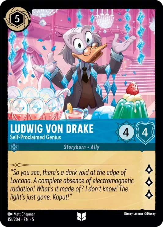 (151) Lorcana Shimmering Skies Single: Ludwig von Drake - Self���Proclaimed Genius  Uncommon