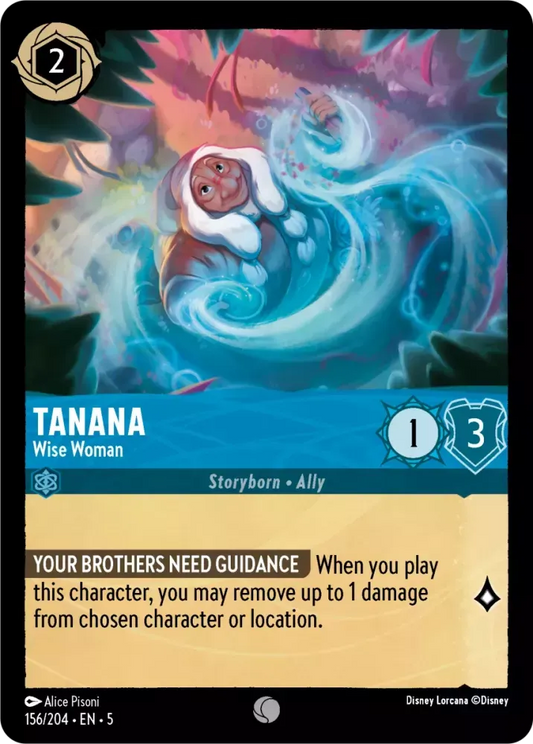 (156) Lorcana Shimmering Skies Single: Tanana - Wise Woman Holo Common