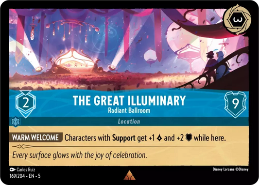 (169) Lorcana Shimmering Skies Single: The Great Illuminary - Radiant Ballroom Holo Rare
