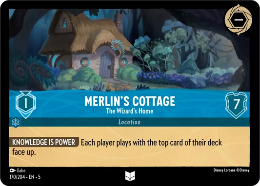 (170) Lorcana Shimmering Skies Single: Merlin's Cottage - The Wizard's Home  Uncommon