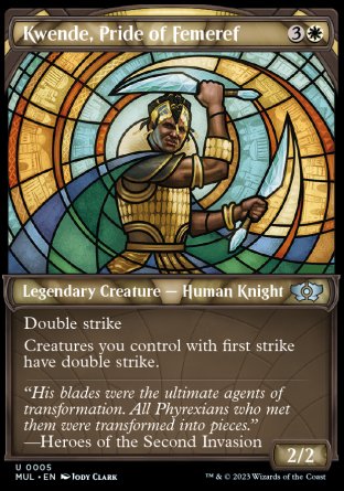 (005) Magic The Gathering Multiverse Legends Single: Kwende, Pride of Femeref (V.1) Holo Uncommon