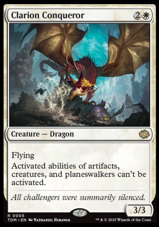 (005) Magic The Gathering Tarkir: Dragonstorm Single: Clarion Conqueror Holo Rare
