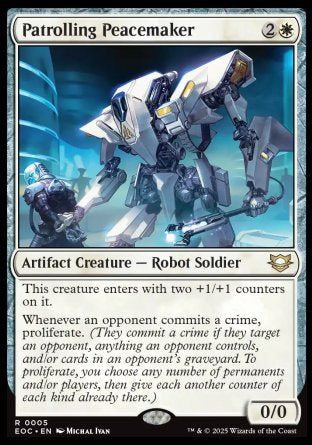 (005) Magic The Gathering Commander: Edge of Eternities Single: Patrolling Peacemaker  Rare
