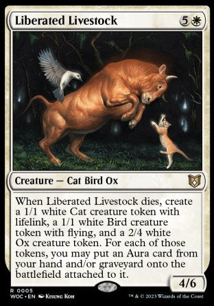 (005) Magic The Gathering Commander: Wilds of Eldraine Single: Liberated Livestock  Rare