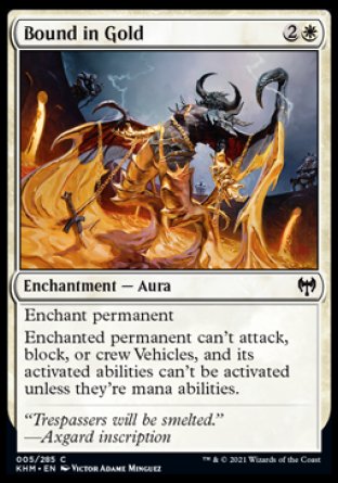 (005/285) Magic The Gathering Kaldheim Single: Bound in Gold  Common