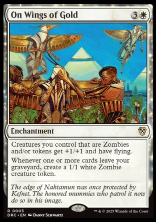 (005) Magic The Gathering Commander: Aetherdrift Single: On Wings of Gold  Rare