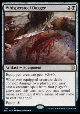 (005) Magic The Gathering Commander: Zendikar Rising Single: Whispersteel Dagger  Rare