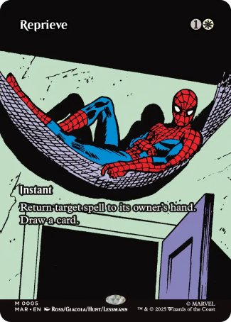 (005) Magic The Gathering Magic: The Gathering | Marvel's Spider-Man: Source Material Cards Single: Reprieve  Mythic