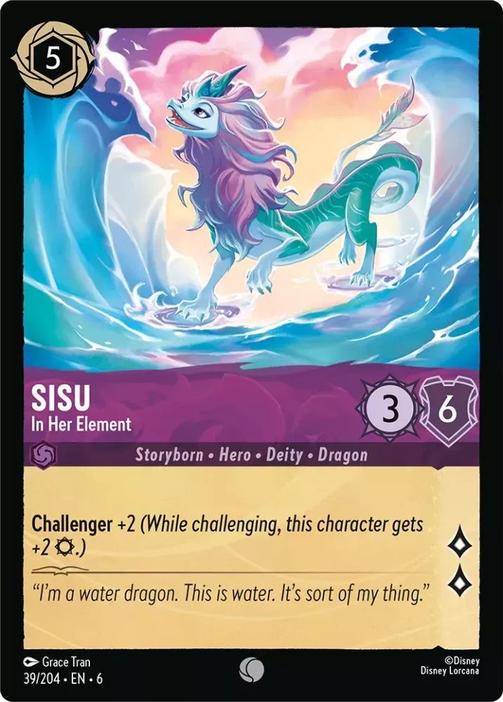 (039) Lorcana Azurite Sea Single: Sisu - In Her Element  Common