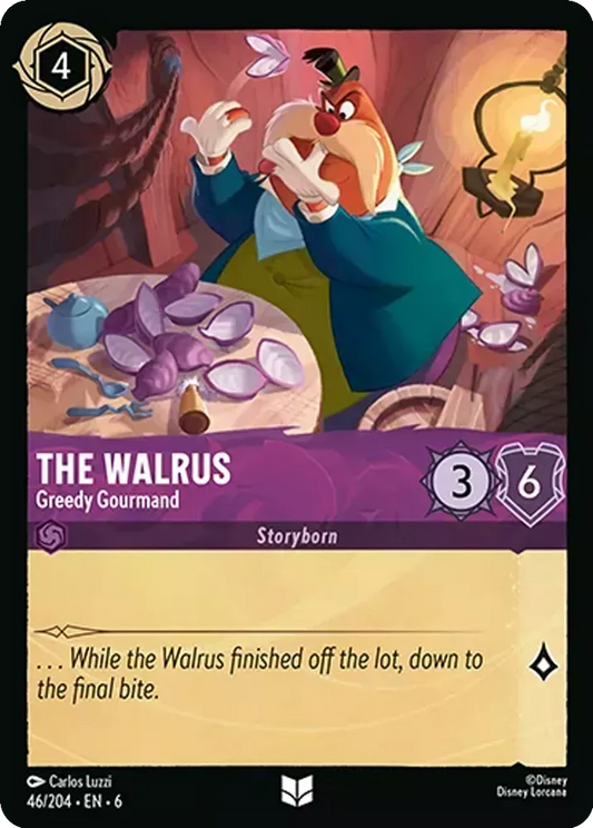 (046) Lorcana Azurite Sea Single: The Walrus - Greedy Gourmand Holo Uncommon