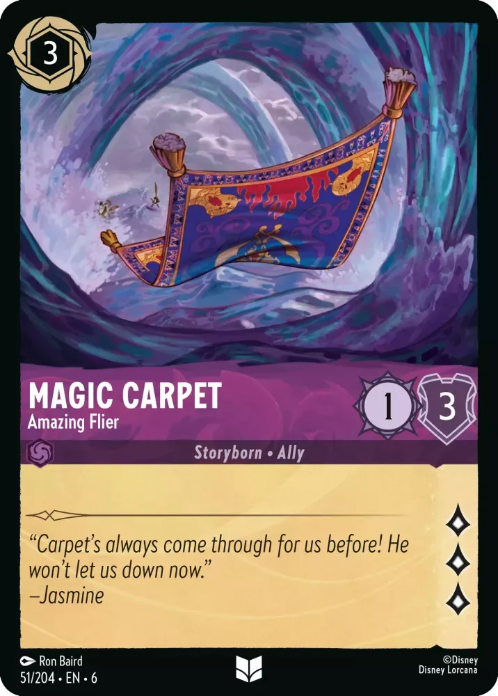 (051) Lorcana Azurite Sea Single: Magic Carpet - Amazing Flier Holo Uncommon