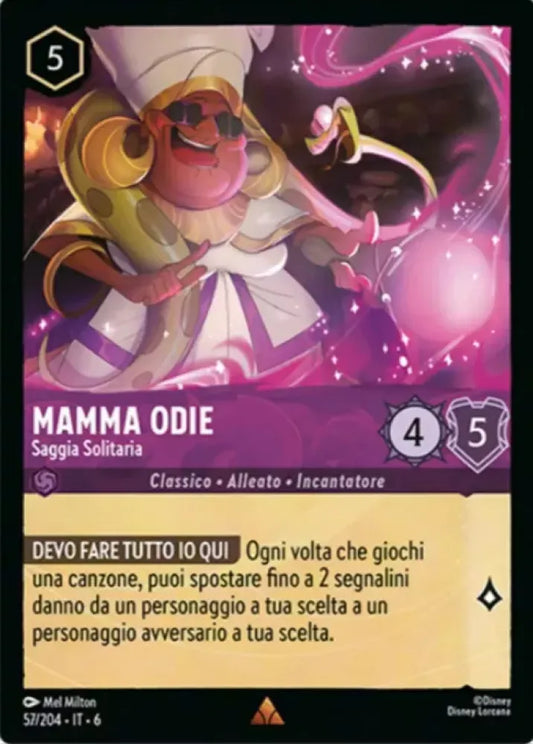 (057) Lorcana Azurite Sea Single: Mama Odie - Solitary Sage Holo Rare
