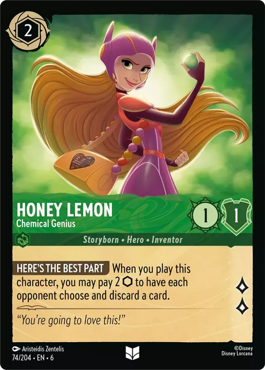 (074) Lorcana Azurite Sea Single: Honey Lemon - Chemical Genius Holo Uncommon